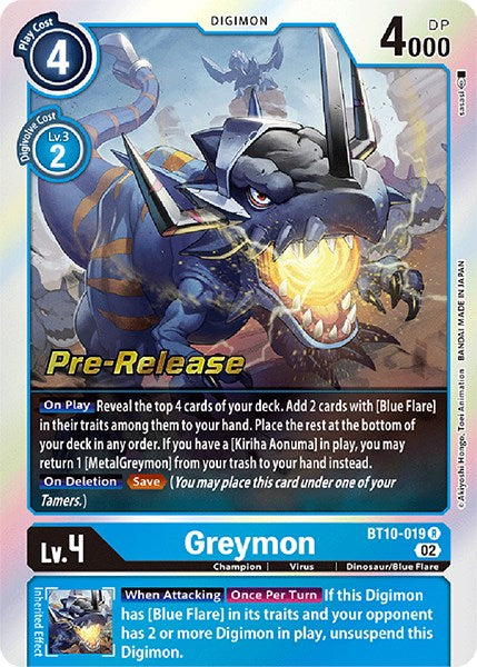 Greymon [BT10-019] [Cartas de Preestreno Xros Encounter]