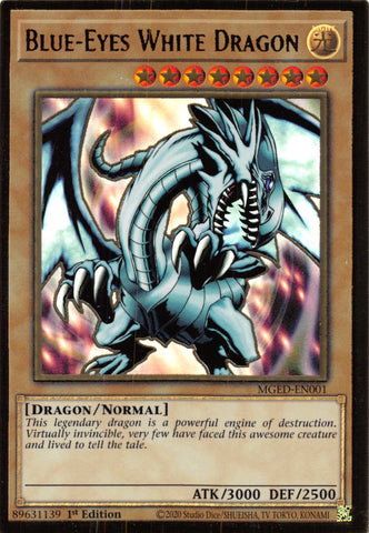 Dragon Blanc aux Yeux Bleus (Art Alternatif) [MGED-FR001] Gold Rare