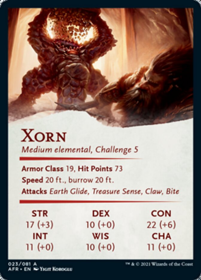 Carte d'art Xorn [Donjons & Dragons : Aventures dans les Royaumes Oubliés - Série d'art]