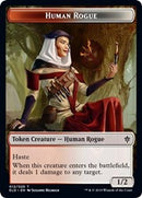 Jeton double face Rogue humain // Nourriture (17) [Jetons Le trône d'Eldraine]