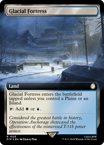 Fortaleza Glaciar (Arte Extendido) (Foil Surge) [Fallout]