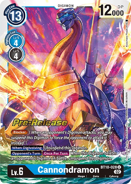 Cannondramon [BT10-028] [Cartas de Pre-Lanzamiento de Xros Encounter]