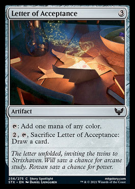 Lettre d'acceptation [Strixhaven : l'Académie des Mages]