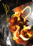 Balrog, Flamme d'Udûn Carte artistique (signature estampillée or) [Le Seigneur des Anneaux : Contes de la Terre du Milieu - Série d'illustrations]