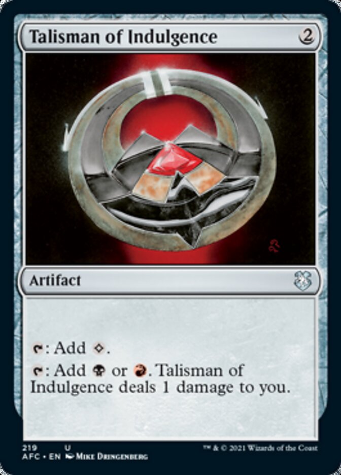 Talisman de l'indulgence [Donjons & Dragons : Aventures dans les Royaumes Oubliés Commander]