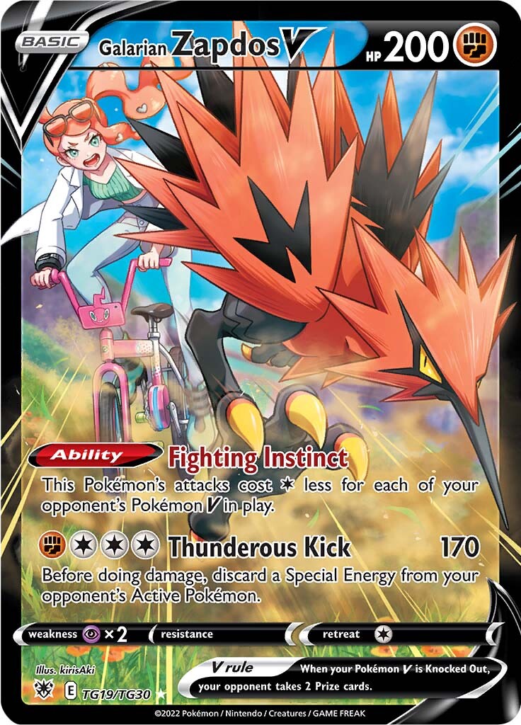 Zapdos de Galar V (TG19/TG30) [Espada y Escudo: Resplandor Astral]