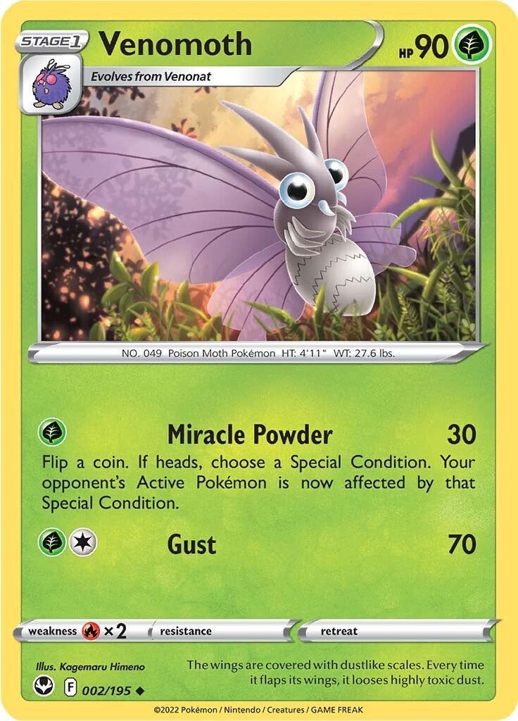 Venomoth (002/195) [Espada y Escudo: Tempestad Plateada]