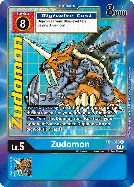 Zudomon [EX1-018] (Arte Alternativo) [Colección Clásica]