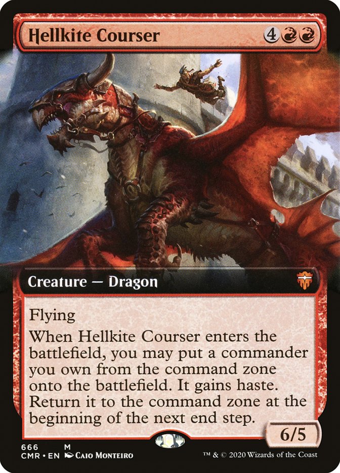 Coursier draconique (grande illustration) [Commander Legends]