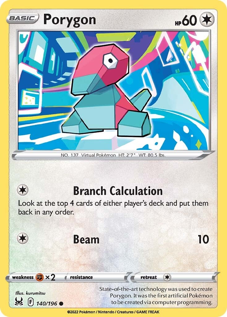 Porygon (140/196) [Espada y Escudo: Origen Perdido]