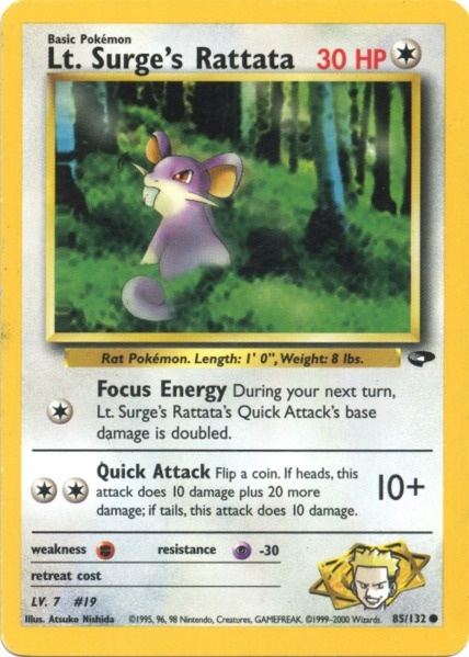 Rattata de Major Bob (85/132) [Gym Challenge Unlimited]