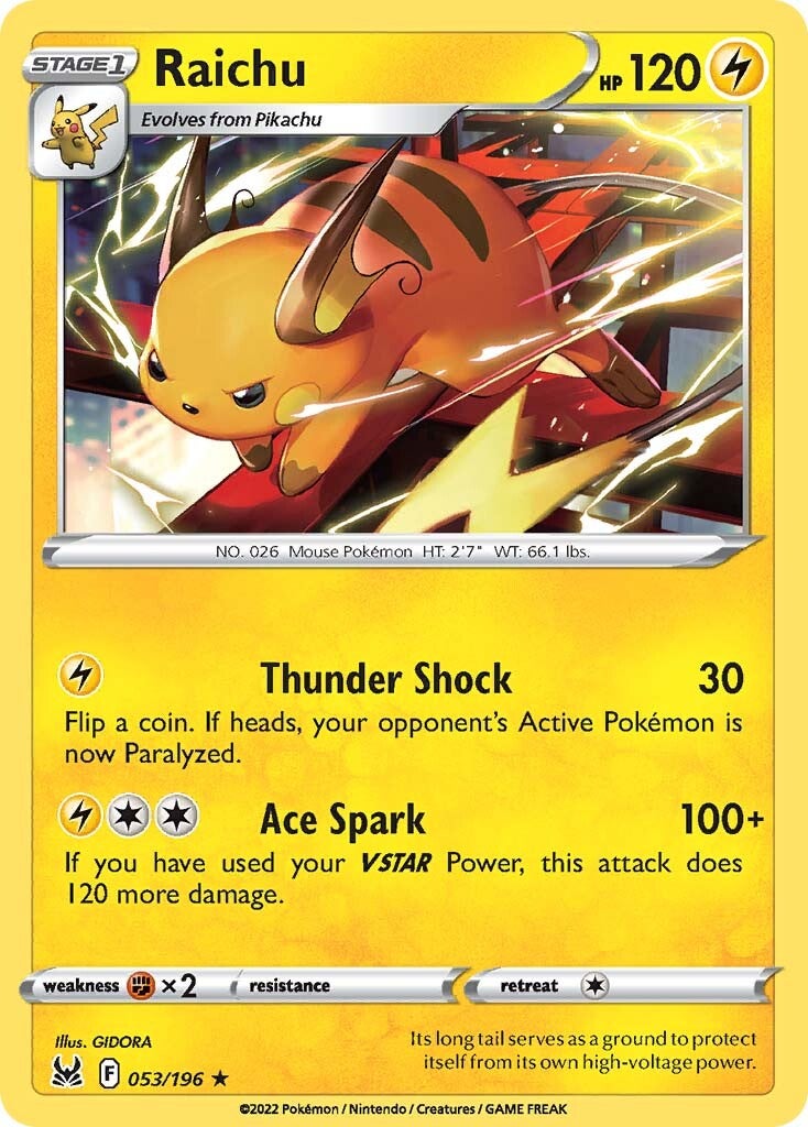 Raichu (053/196) [Espada y Escudo: Origen Perdido]