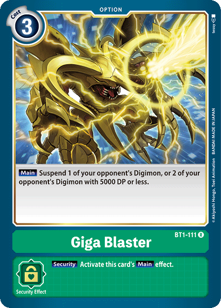 Giga Blaster [BT1-111] [Lanzamiento de la Edición Especial de Refuerzo Ver.1.0]