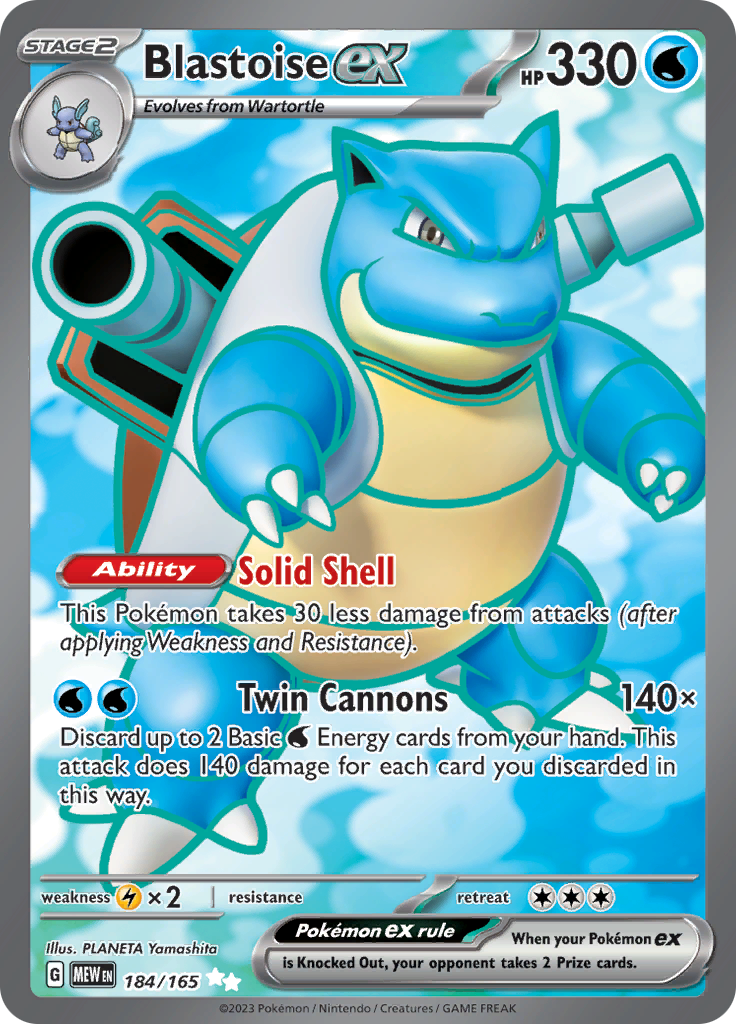 Tortank ex (184/165) [Écarlate et Violet 151]