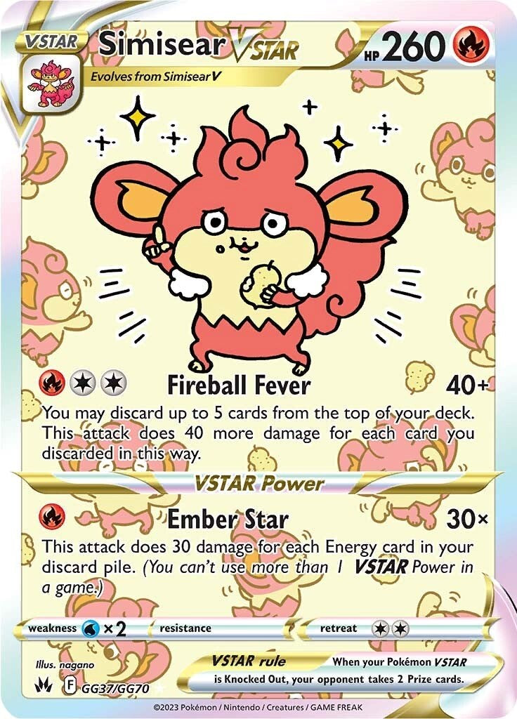 Simisear VSTAR (GG37/GG70) [Espada y Escudo: Cenit Supremos]