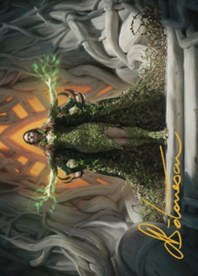 Titania, voix de Gaea carte artistique (Signature estampillée or) [Série d'Art La Guerre Fratricide]