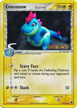 Croconaw (27/101) (Espèce Delta) (Estampillé) [EX: Les Gardiens du Pouvoir]