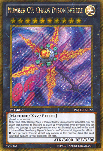 Numéro C9 : Sphère de Dyson du Chaos [PGLD-FR022] Gold Secret Rare