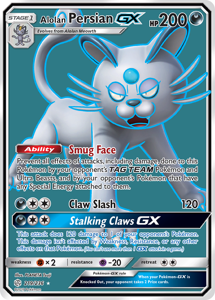 Persian d'Alola GX (219/236) [Soleil et Lune : Éclipse Cosmique]