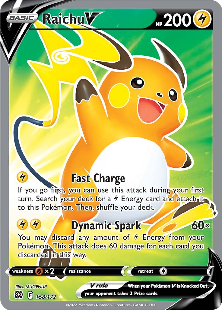 Raichu V (158/172) [Épée et Bouclier : Astres Radieux]