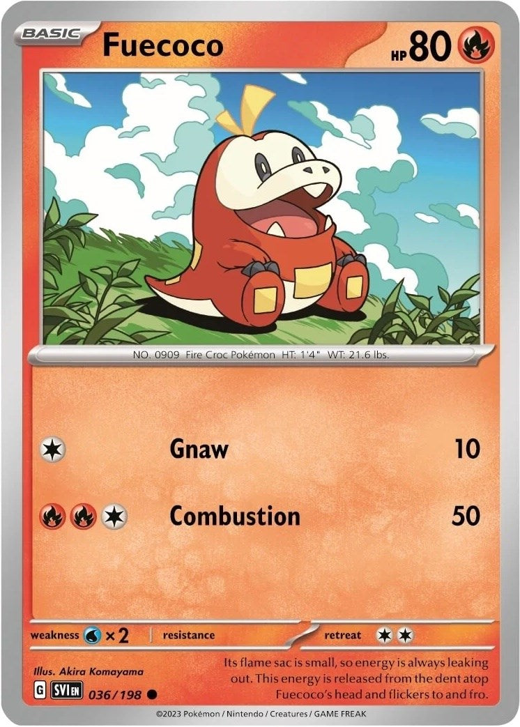 Fuecoco (036/198) (Colección Paldea) [Escarlata y Púrpura: Set Base]
