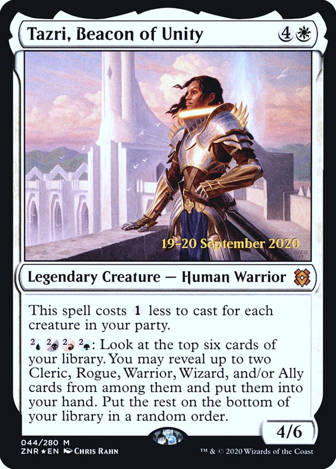 Tazri, Faro de la Unidad [Cartas promocionales de Presentación de Zendikar Rising]