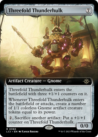 Goliatrueno Triple (Arte extendido) [Las cavernas perdidas de Ixalan]