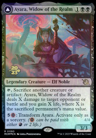 Ayara, veuve du royaume // Ayara, reine de la fournaise [Cartes promotionnelles d'avant-première de L'invasion des machines]