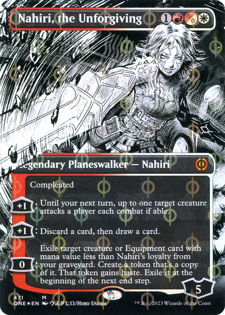 Nahiri, l'impitoyable (Manga sans bordure sur pas de Compleatisation – Foil) [Phyrexia : Tout sera un]