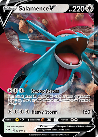 Salamence V (143/189) [Espada y Escudo: Oscuridad Incandescente]