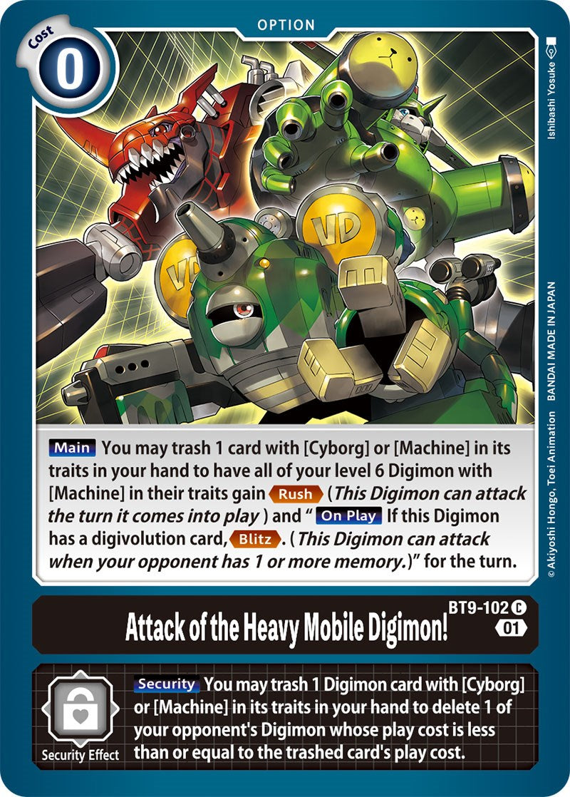 ¡Ataque de los Digimon móviles pesados! [BT9-102] [X Record]