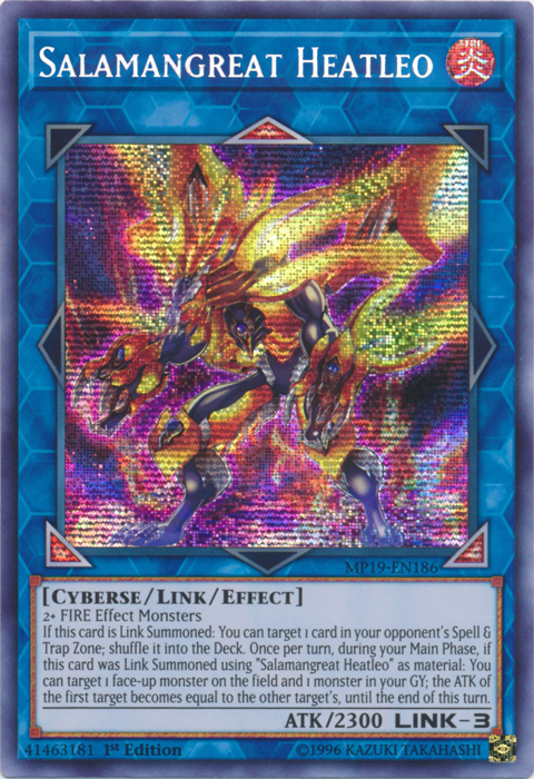 Salamangreat Heatleo [MP19-EN186] Secreto Raro Prismático