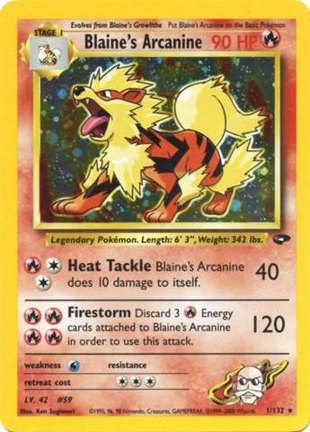 Arcanine de Blaine (1/132) [Gym Challenge Unlimited]