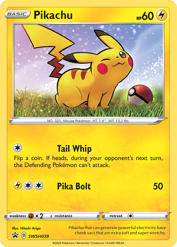 Pikachu (SWSH039) [Espada y Escudo: Promocionales de Black Star]