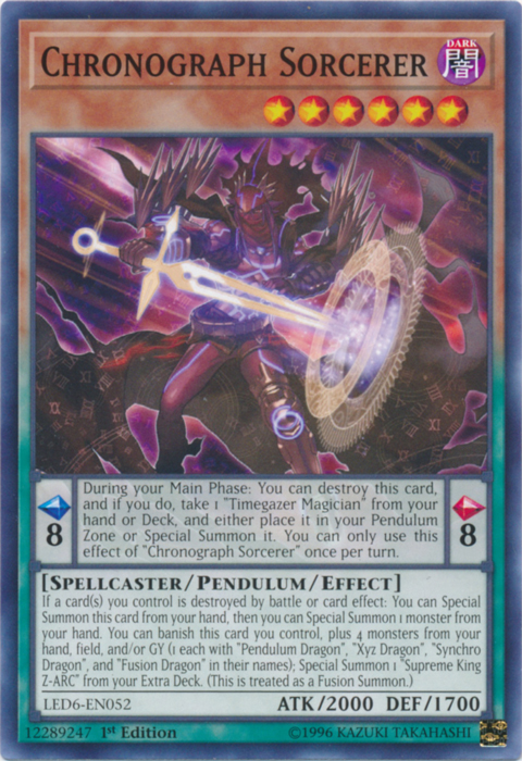 Hechicero cronógrafo [LED6-ES052] Común