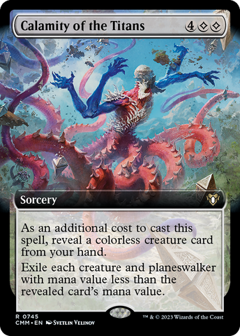 Calamidad de los Titanes (Arte extendido) [Commander Masters]