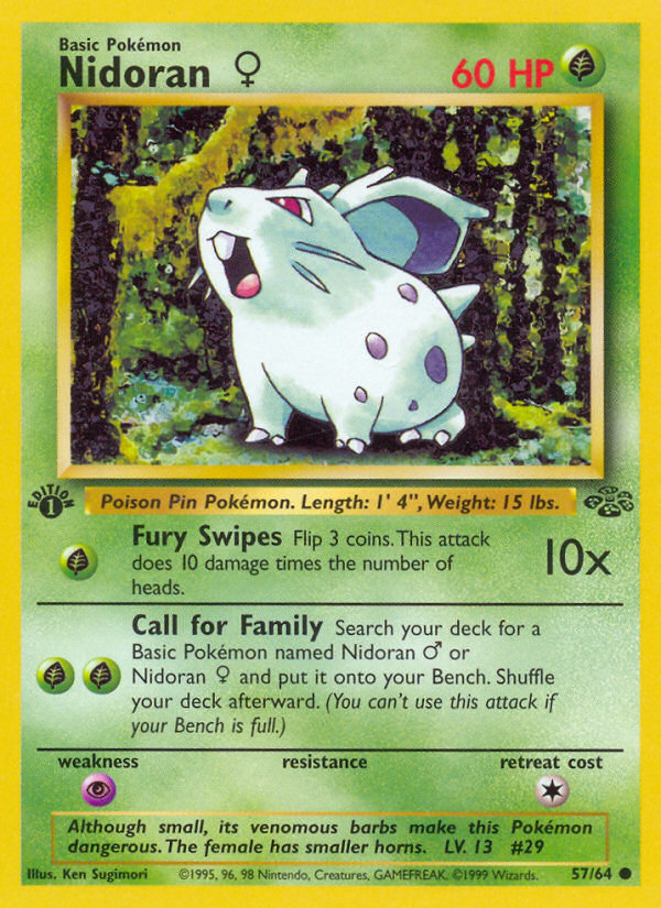 Nidoran (57/64) (Femelle) [Jungle 1ère Édition]