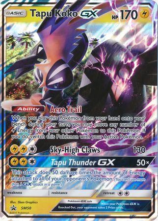 Tapu Koko GX (SM50) (Carte Jumbo) [Soleil et Lune : Cartes promo Black Star]