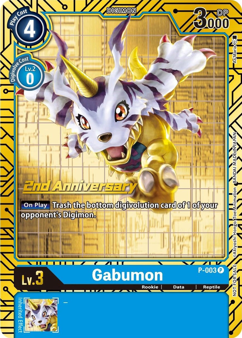 Gabumon [P-003] (Juego de Cartas del 2º Aniversario) [Cartas Promocionales]