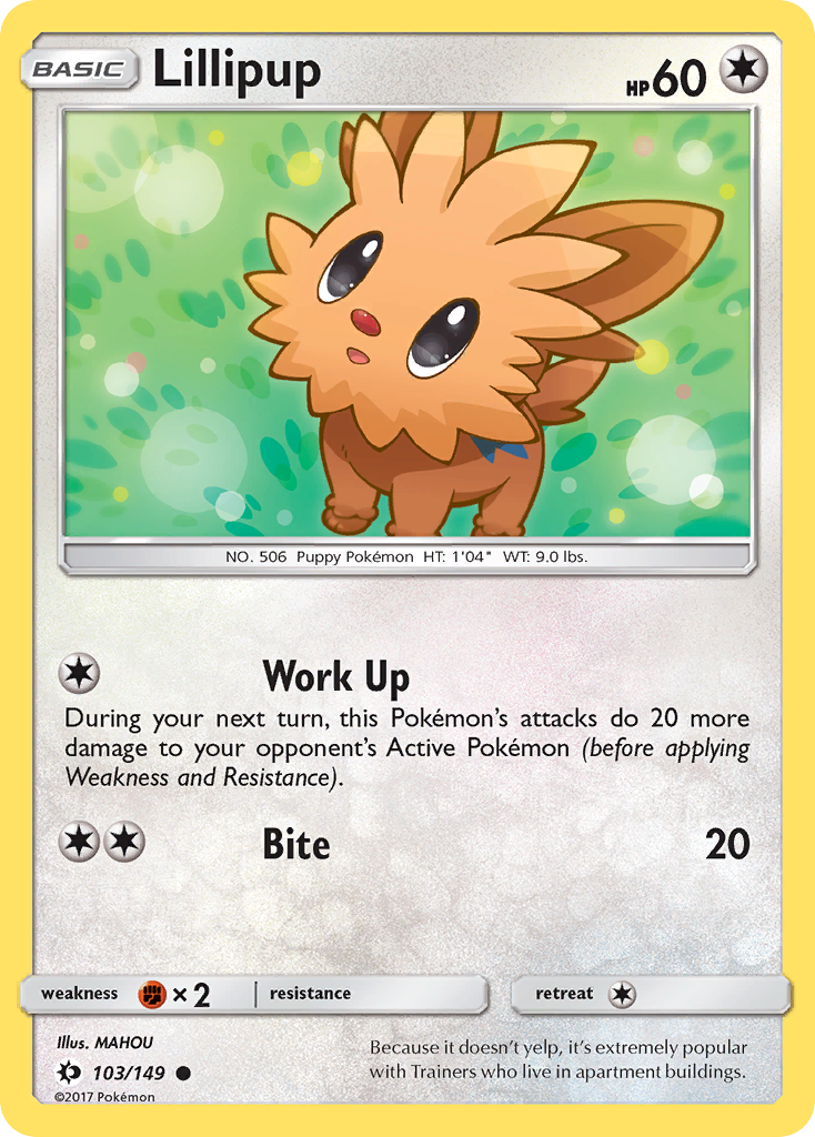 Lillipup (103/149) [Soleil et Lune : Set de Base]