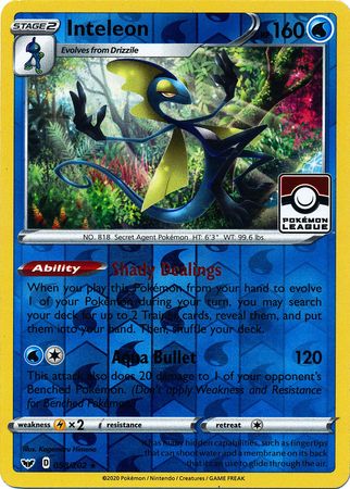Inteleon (058/202) (Promo Ligue) [Épée et Bouclier : Set de Base]