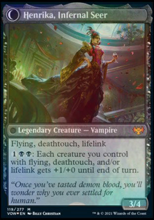 Henrika Domnathi // Henrika, visionnaire infernale [Innistrad : Noces écarlates promos d'avant-première]