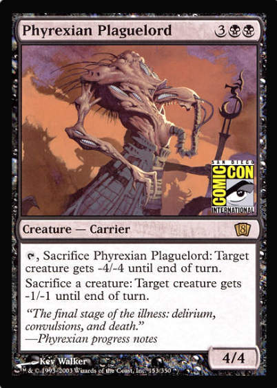 Seigneur de la peste phyrexian (San Diego Comic Con surdimensionnée) [Cartes surdimensionnées]