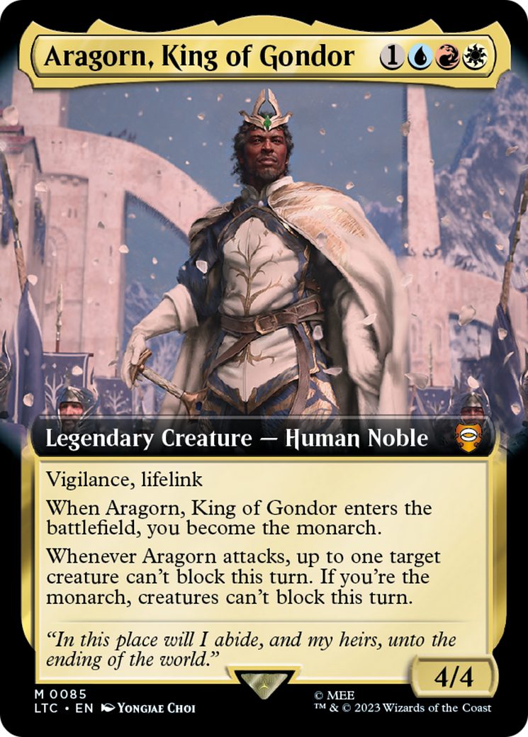 Aragorn, roi du Gondor (Extended Art) [Le Seigneur des Anneaux : Contes de la Terre du Milieu Commander]