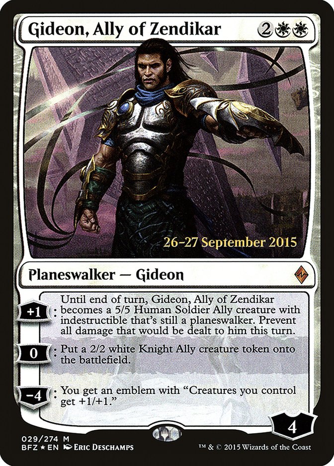 Gideon, allié de Zendikar [Prerelease Promos Zendikar]