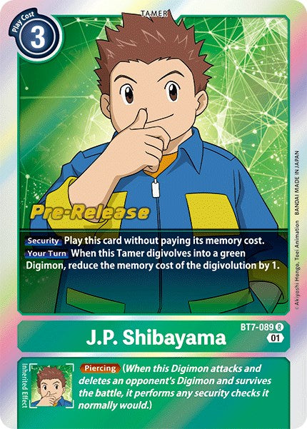 J.P. Shibayama [BT7-089] [Cartas de Pre-lanzamiento de Next Adventure]