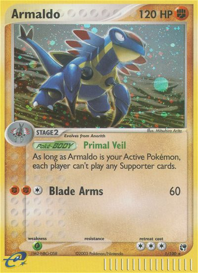 Armaldo (1/100) [EX: Tormenta de Arena]