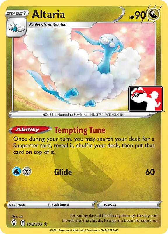 Altaria (106/203) [Serie Uno de Paquetes de Premios]