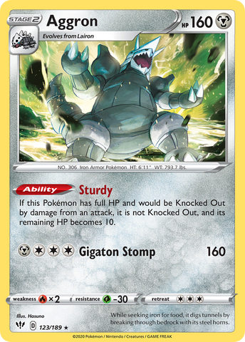 Aggron (123/189) [Espada y Escudo-Oscuridad Incandescente]