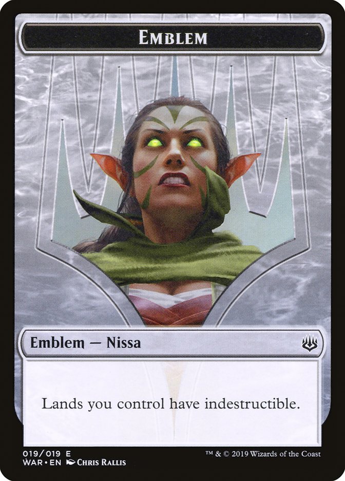 Nissa, celle qui ébranle le monde emblème [jetons La guerre des Planeswalkers]